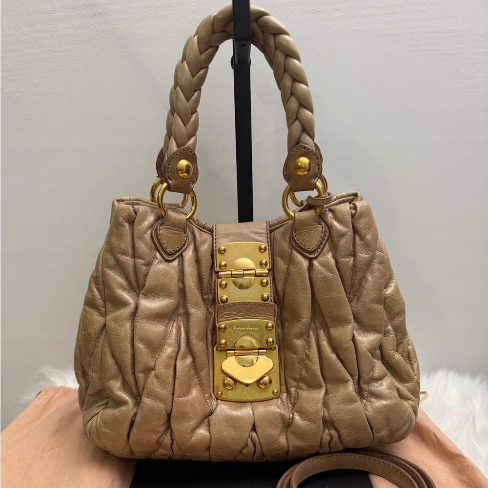 Miu Miu Matelassé Coffer Handbag